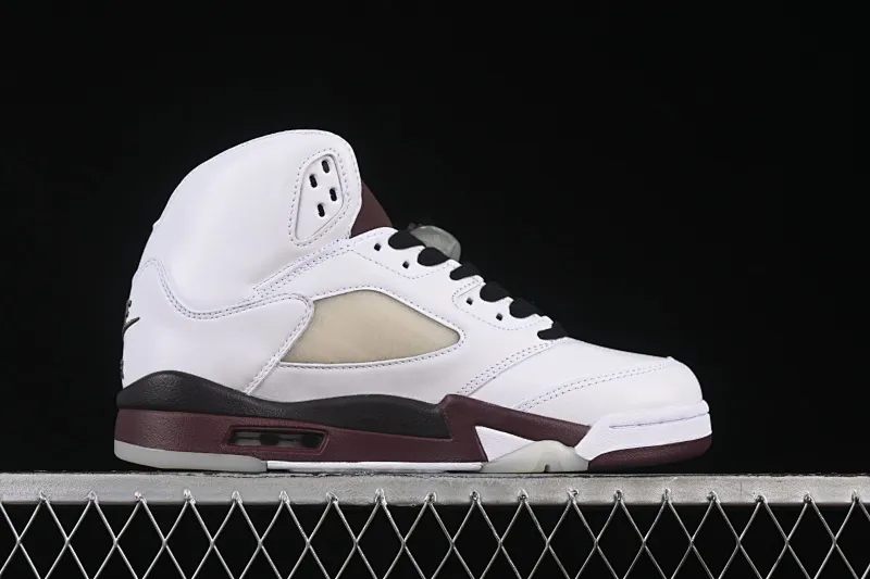 All categories Air Jordan Jordan series basketball shoes Air Jordan 5 L version A Ma Maniere x Air Jordan 5 Retro "Violet Ore" AJ5 Joe 5 white wine red first layer basketball shoes IB1528-100